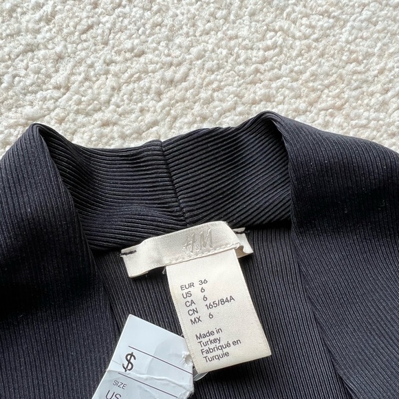H&M TREND Black STRETCH BANDAGE BODYSUIT TOP  Tank Top Blouse Tee Sleeveless 6 - Picture 6 of 11